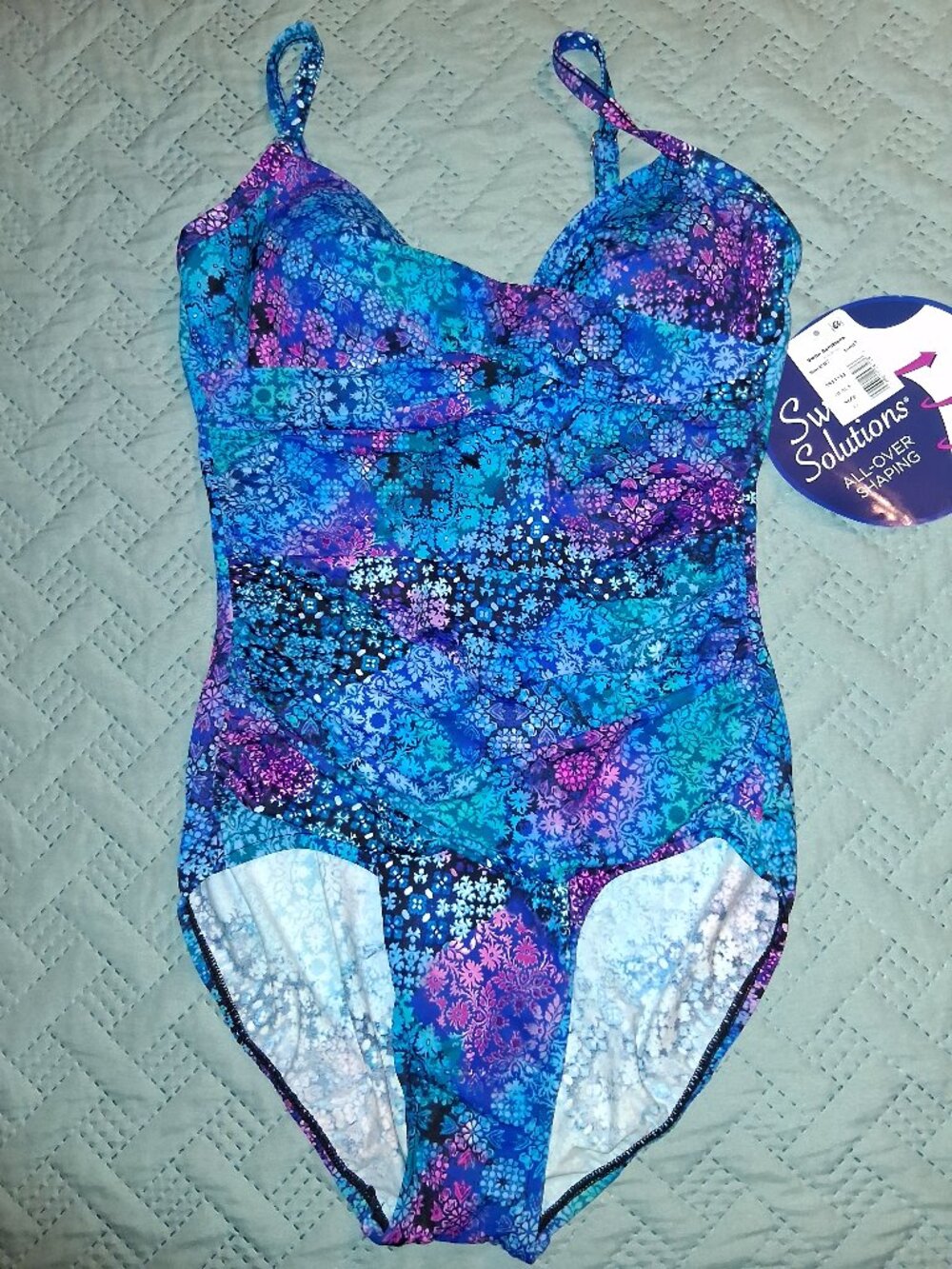 Swim Solutions One-Piece Swimsuit NWT size 12